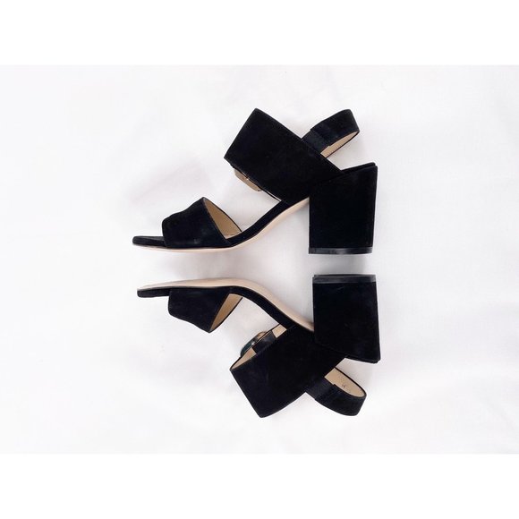Stuart Weitzman | Black Velvet Strap Heel - Picture 7 of 11